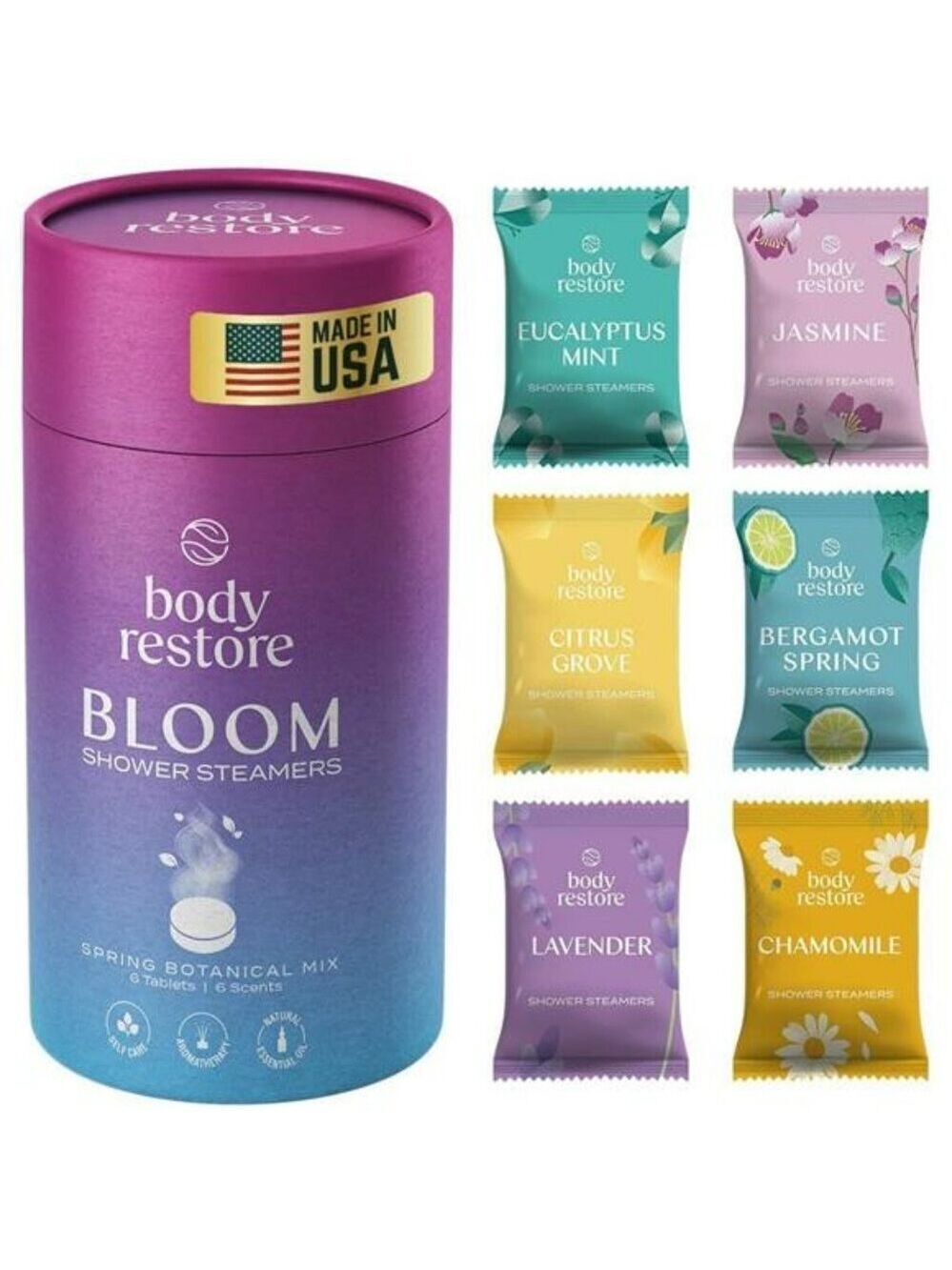 Body Restore Shower Steamers Aromatherapy Bath Bombs Spa Gifts Self Care Set